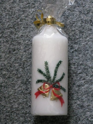 V03 - Vánoční - Zvonky - Velikost svící: PV6 rozměr 29 x 6,5 cm medová