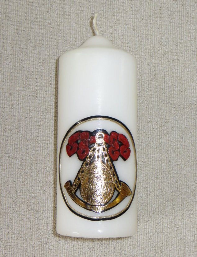 M01 - Znak Řádu sv. Huberta - Velikost svící: vel. 5 rozměr 26 x 6,5 cm