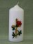 CM12 - Kříž a růže - Velikost svící: vel. 2 rozměr 13 x 5,5 cm