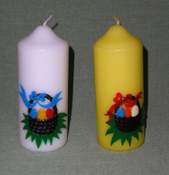 Velikonoční svíce - Barva parafínové svíce - Žlutá