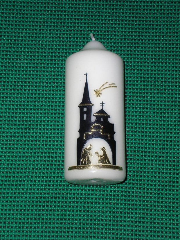 V41 - Vánoční - Betlém - Velikost svící: vel. 2 rozměr 13 x 5,5 cm
