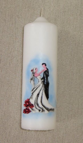 S30sv - Svatební - Nevěsta a ženich - Velikost svící: vel. 5 rozměr 26 x 6,5 cm