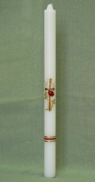 Svíce křestní - Velikost svící parafinových - vel. 7 rozměr 44 x 3 cm