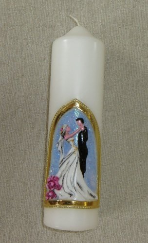 S31sv - Svatební - Nevěsta a ženich - Velikost svící: vel. 5 rozměr 26 x 6,5 cm