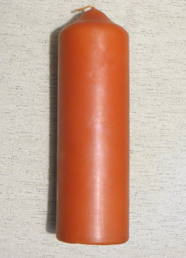 PV - Svíce holá medová - Velikost svící medových (povrch včelí vosk): PV5 rozměr 26 x 6,5 cm