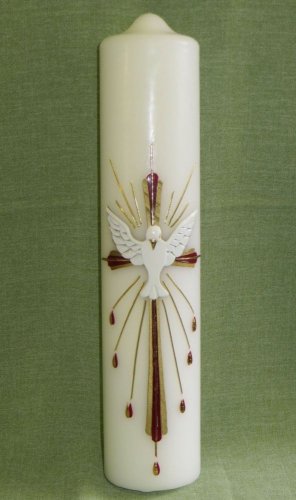 CM17 - Duch svatý - Velikost svící: vel. 6 rozměr 29 x 6,5 cm